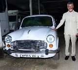 Chandrababu Naidu recalls memories with Ambassador car in Amaravati