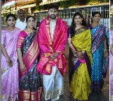Nara Rohith Sirisha at Tirumala for Sri Vari Darshan