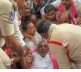 BRS Protest at BJP MP House