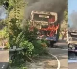 RTC Bus Fire Accident in Manyam District All Passengers Safe
