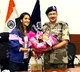 Jemimah Rodrigues honoured by CISF personnel at ASG Mumbai Airport