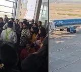 Shamshabad Airport Passengers Protest Flight Delays