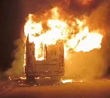 Hyderabad Vijayawada Highway Bus Fire Averted by Driver