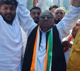 Congress Celebrates Victory in Jubilee Hills VH Hanumantha Rao Dances