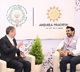 Nara Lokesh Meets World Economic Forum MD Jeremy Jurgens