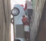 Kerala Bridge Accident Car Dangles From Under Construction Bridge