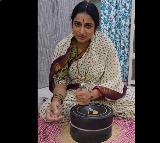 Madhavi Latha Advises Rajamouli While Spinning Churning Stone