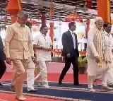 Narendra Modi Visits Puttaparthi Welcomed by Chandrababu and Pawan