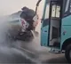 Narrow escape for passengers as bus rams into chemical tanker in Telangana
