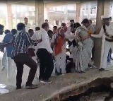 Narrow escape for Telangana MLA as basement collapses during inspection of houses