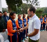 'India is proud of these champions': Leader of Opposition Rahul Gandhi meets blind women's WC-winning team