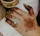 Samantha wedding ring features Mughal portrait cut diamond