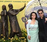 Shah Rukh Khan & Kajol unveil Raj–Simran bronze statue at London’s Leicester Square for DDLJ’s 30th year