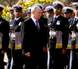 Russian President Vladimir Putin accorded ceremonial welcome at Rashtrapati Bhavan