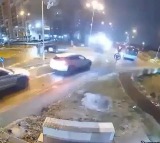 Mercedes Car Flies After Driver Faints in Romania