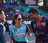 Sania, Bopanna take to court for exhibition match on opening day of Tennis Premier League 7