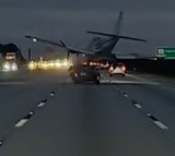 Plane Crash Lands On Moving Car On Florida Highway Shocking Visuals goes Viral
