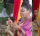 Nigerian Chef Chef Braakman Enjoys Pani Puri at Indian Wedding