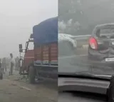 Multiple Vehicles Collide On Noida Expressway Due To Dense Fog