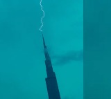 Burj Khalifa Struck by Lightning Video Shared by Dubai Prince