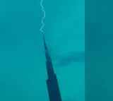Burj Khalifa Struck by Lightning Video Shared by Dubai Prince