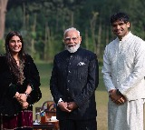 PM Modi hosts javelin ace Neeraj Chopra, wife Himani, at his residence