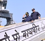 President Murmu Aboard INS Vagsheer Submarine at Karwar