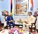 Chandrababu Naidu Meets Mauritius President Dharam Beer Gokool