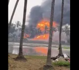 Chandrababu Naidu alerts ministers after major fire at ONGC site in Konaseema