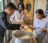Ram Charan Enjoys Kund Biryani Cooked by Japanese Chef