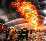 Andhra CM Chandrababu Naidu conducts aerial survey of ONGC well blowout