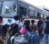 Sankranti rush at bus and railway stations in AP