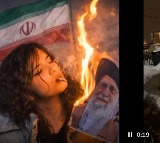 Iran Protests Women Burn Khamenei Photos Smoke Cigarettes