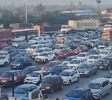 Pantangi Toll Plaza Sees Heavy Rush Due to Sankranthi