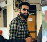 Jr NTR Spotted in New Look at Shamshabad Airport