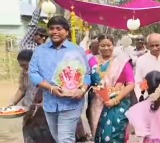 Sai Sharath Honored with 1574 Dishes Feast in Konaseema