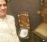 Vijay Varma shares a selfie of himself with a ‘Golden Toilet’ at Amitabh Bachchan's house