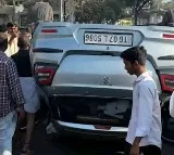 Hyderabad Film Nagar Car Accident Turns Turtle
