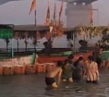 Devotees take holy dip in Sarayu on Basant Panchami; praise smooth arrangements