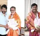 Chiranjeevi personally felicitated Murali Mohan and Rajendra Prasad