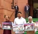 Andhra Pradesh YSRCP MPs Protest at Parliament Seeking President Rule