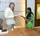 Gaddars daughter Vennela meets AP CM Chandrababu
