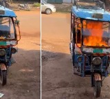 E Rickshaw Set Ablaze by Woman in Shivpuri Over Repair Issues