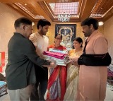 Allu Sirish presents his first wedding invite to uncle Chiranjeevi