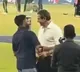 Rohit Sharma hugs Wasim Akram before India Pakistan match