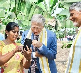 Bill Gates Visits Andhra Pradesh Banana Farm Impressed with Technology