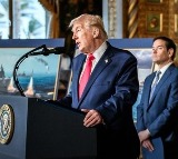 Trump touts revival, unveils ballroom plan