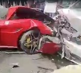 Three injured as speeding Ferrari runs amok in Hyderabad
