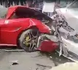 Three injured as speeding Ferrari runs amok in Hyderabad