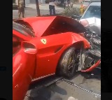 Jubilee Hills accident Ferrari car creates havoc in Hyderabad